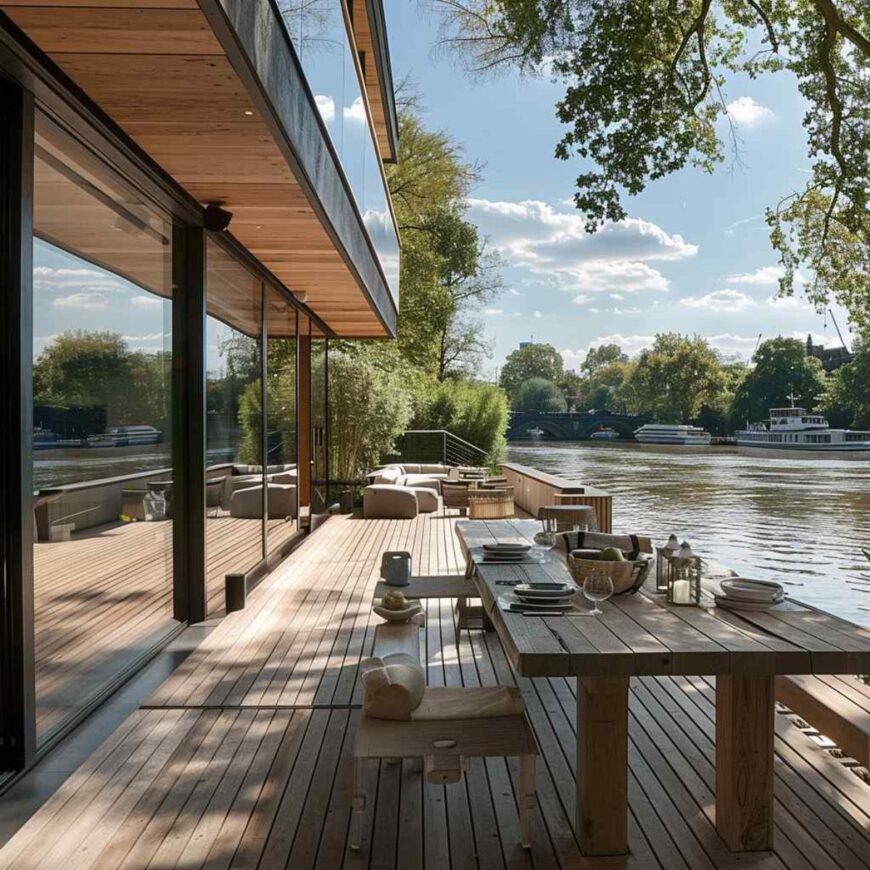 Illustration of Outdoor Wellness Spaces Scandi Design