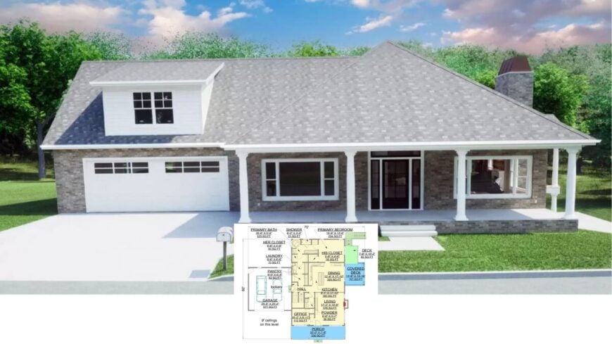 Step Inside This Picturesque Craftsman Home with Stone Accents and a Pleasant Porch