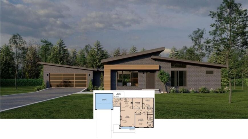 Explore This Mid-Century Contemporary Masterpiece With Bold Rooflines and Expansive Spaces