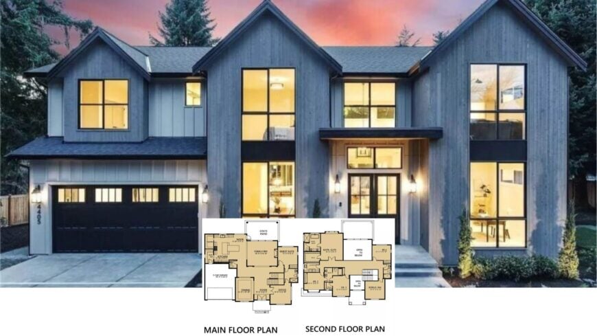 Step Inside This Bold Contemporary Masterpiece with Black Accents