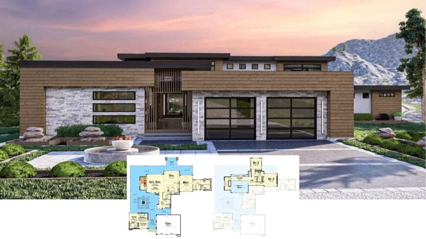 Tour This Stunning Contemporary Home with Captivating Mountain Views