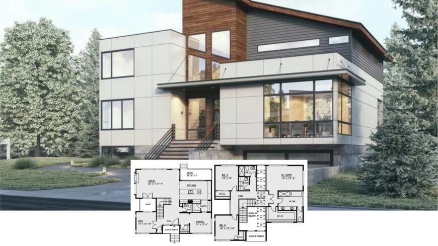 Unveiling a Contemporary Masterpiece: Striking Asymmetrical Rooflines and Seamless Flow