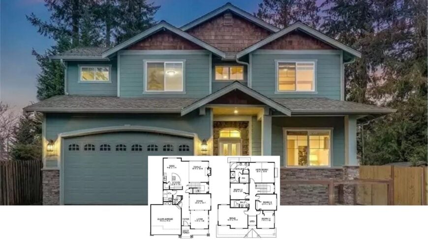 Step Into This Timeless Craftsman Home with Classic Triangular Rooflines