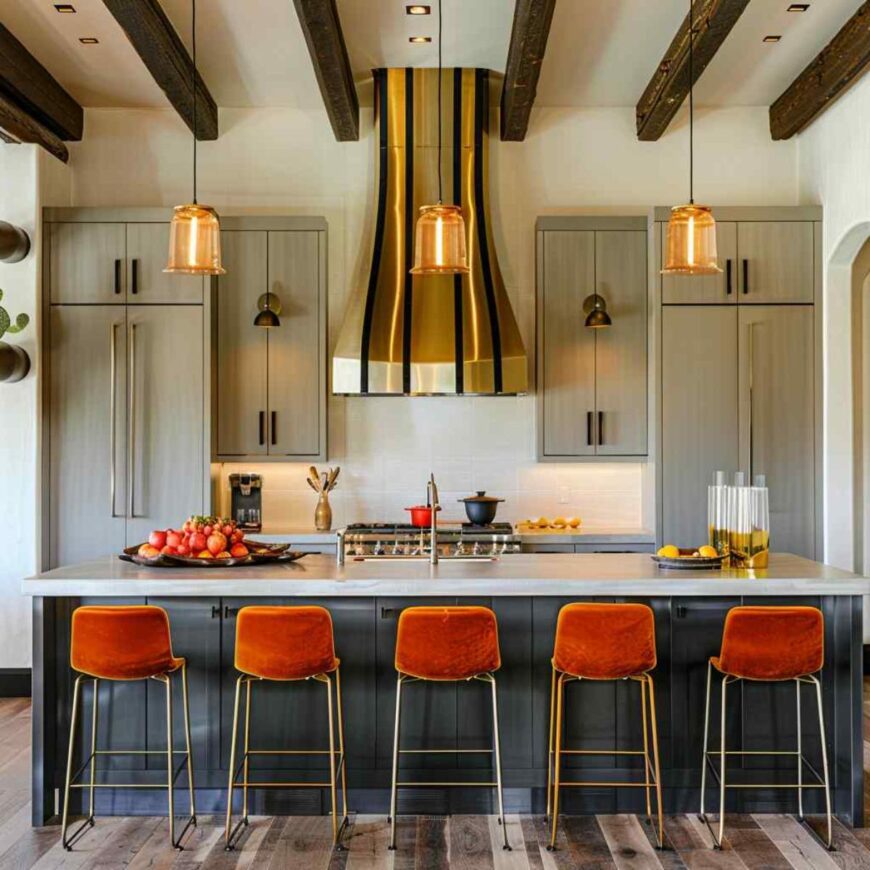 31 Modern Farmhouse Kitchens Designed with Vibrant Hues (Concept ...