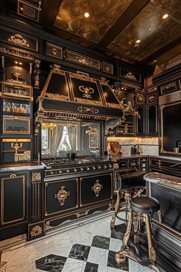 28 Kitchens Embrace the Rich Textures of Baroque, Glam and Rococo ...
