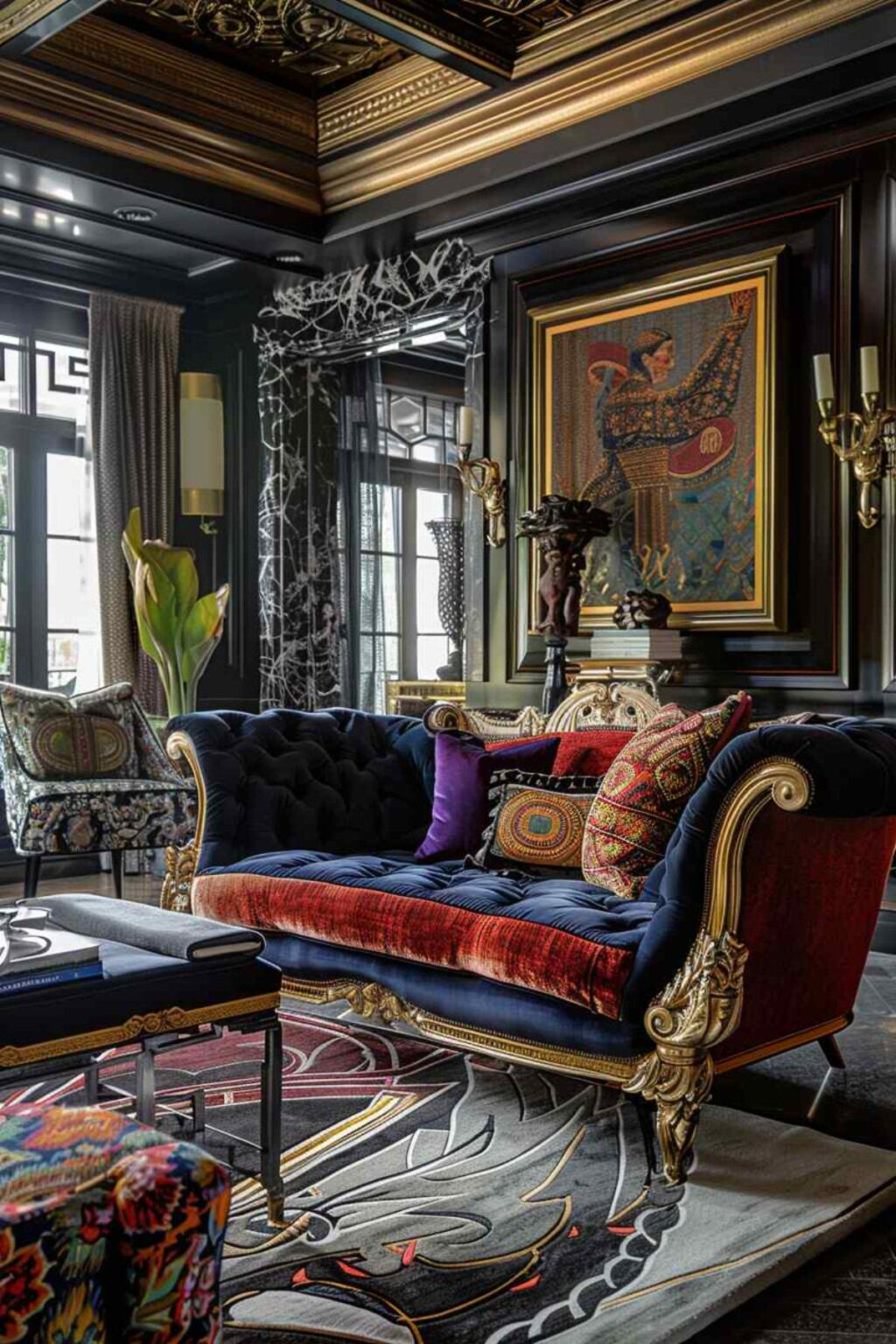 24 Living Rooms Explore Baroque Mashup of Art Deco and Rococo Styles ...