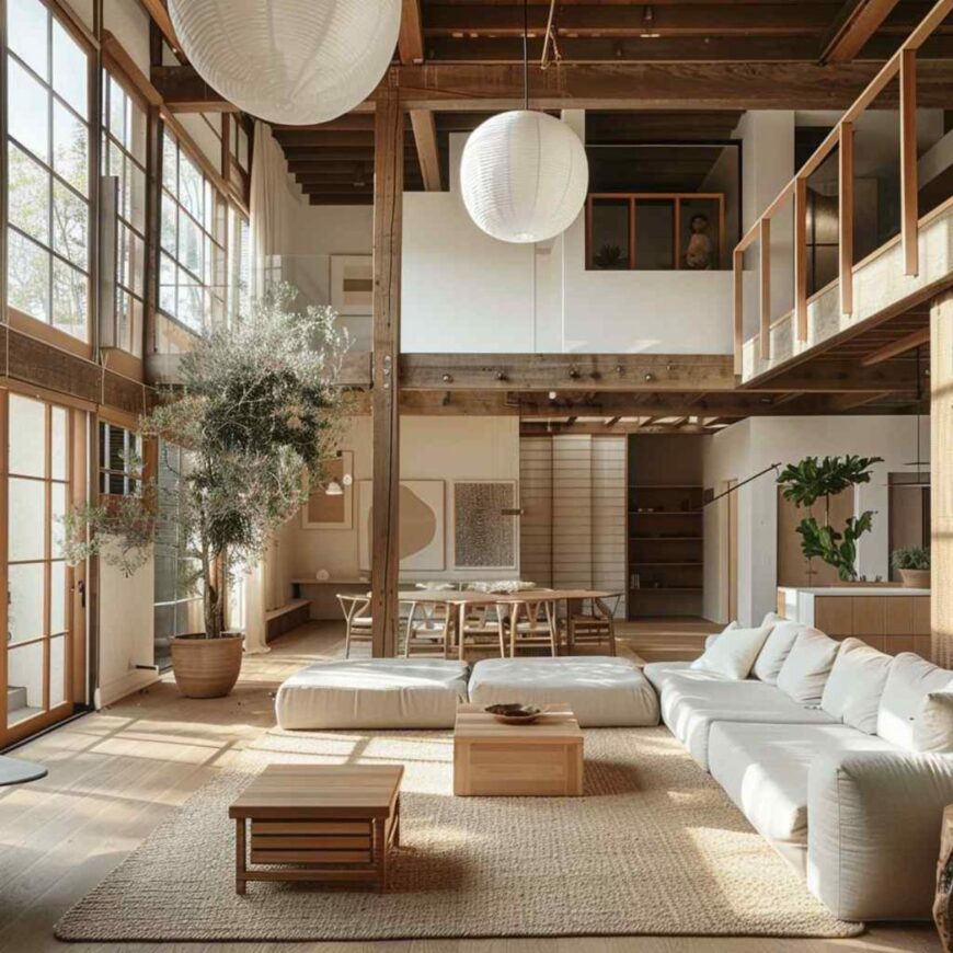 32 Japandi Living Rooms Bask in the Balance Light and Texture (Concept ...