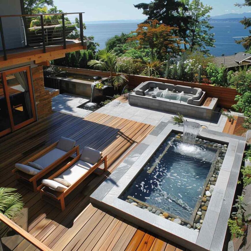 32 Outdoor Deck Layouts that Integrate Water Features (Concept Designs ...