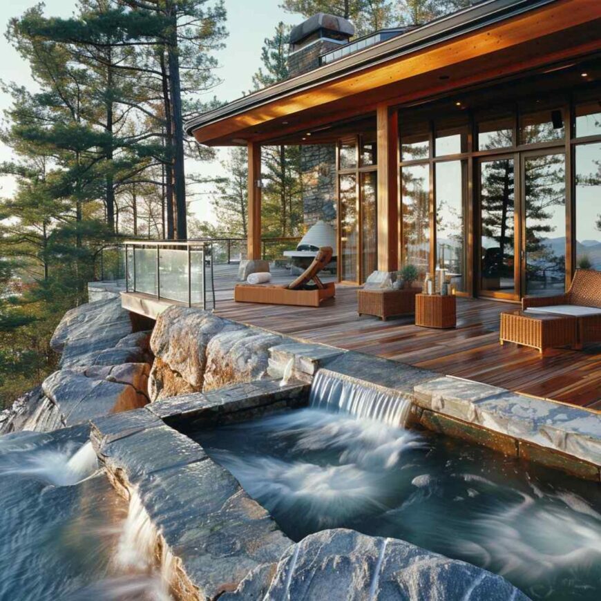 32 Outdoor Deck Layouts that Integrate Water Features (Concept Designs)