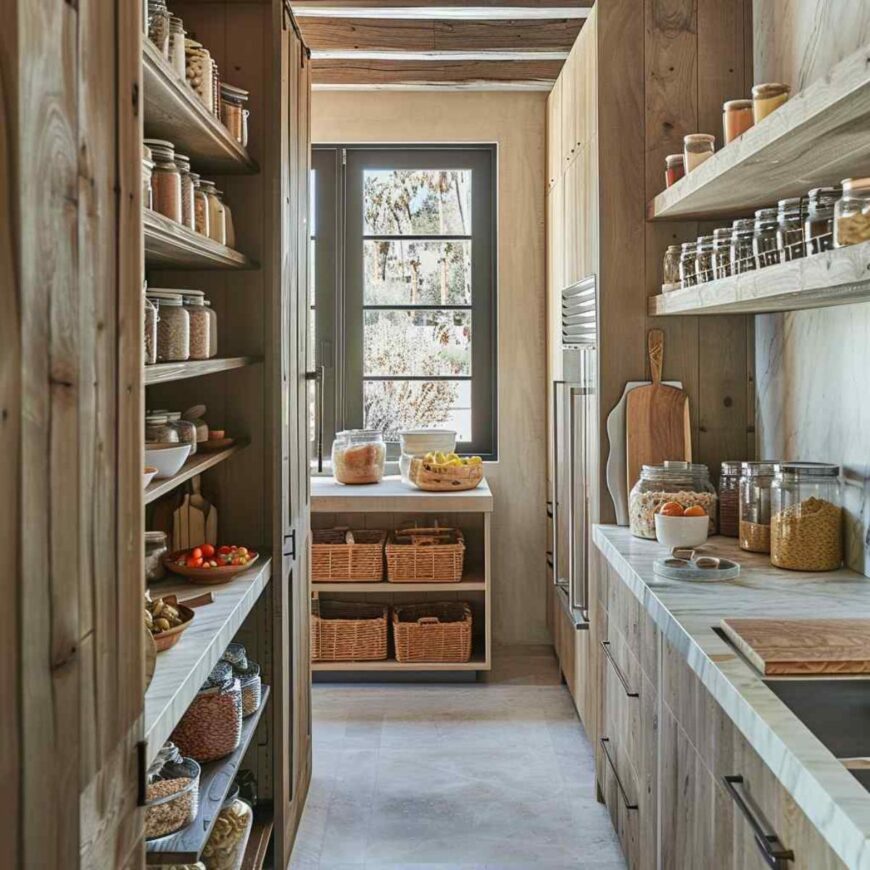 Storage Reimagined in 29 Modern Pantries Featuring Rustic Elements ...