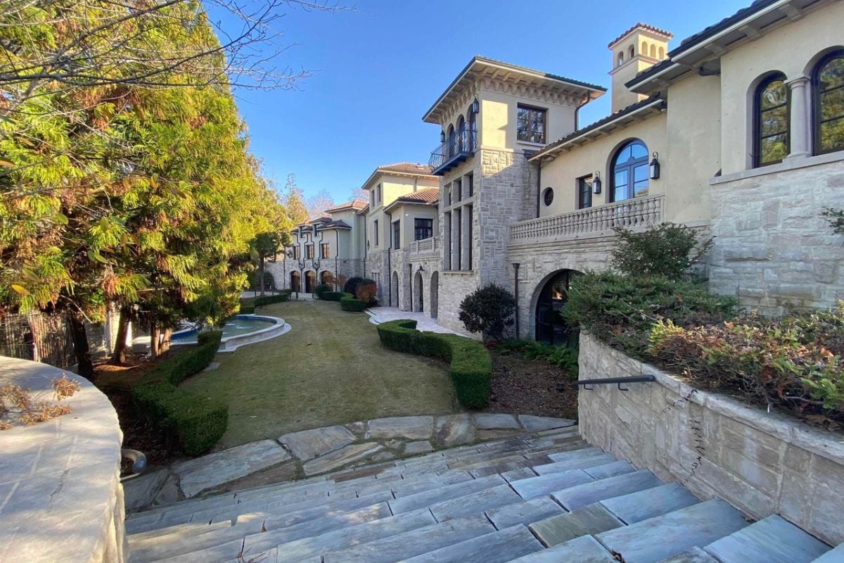 The exterior of the property