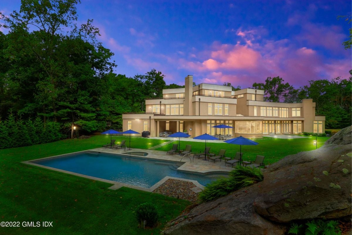 The exterior of the property
