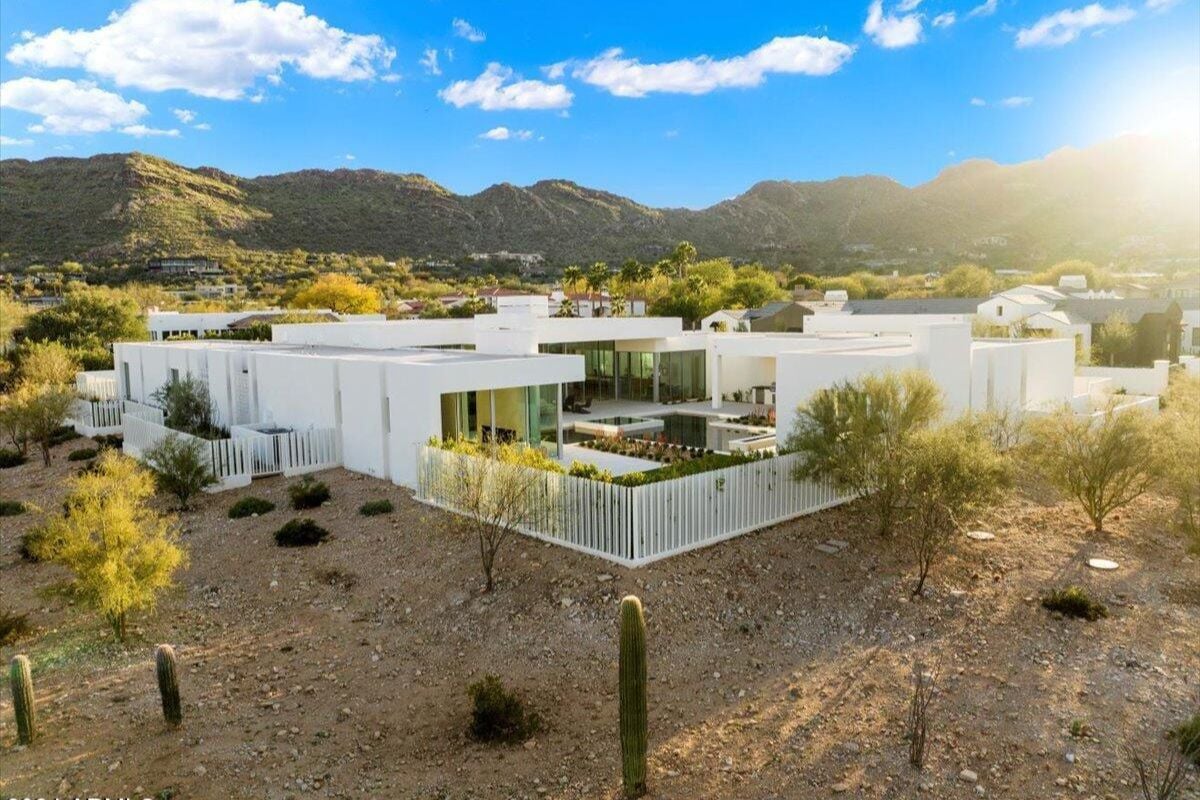 The exterior of the property