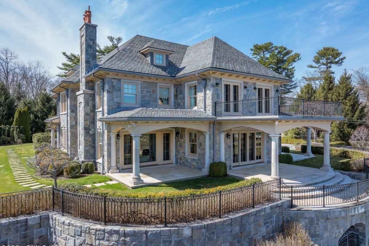 The exterior view of the property