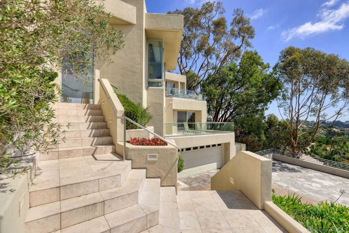 The exterior of the property