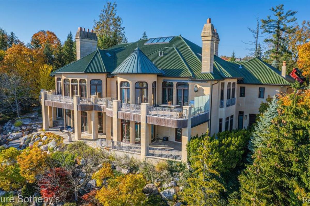 The exterior of the property