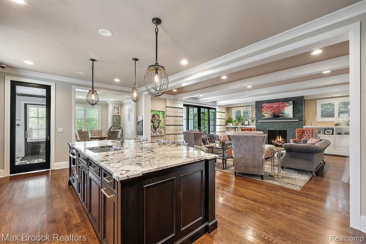 Kitchen adjacent to the living room.