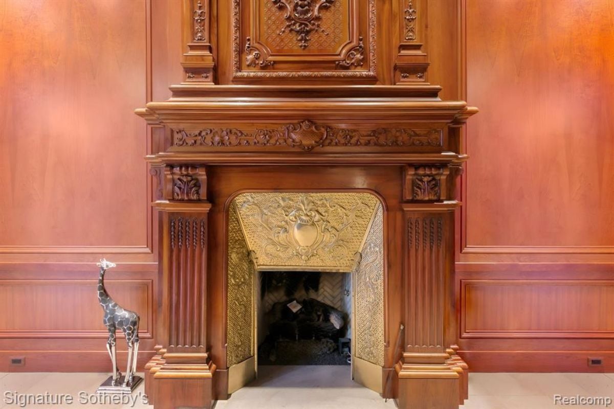 A fireplace