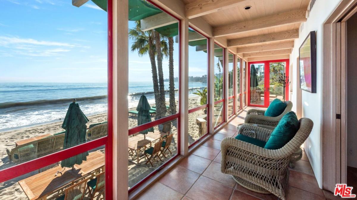 Porch overlooking the ocean.