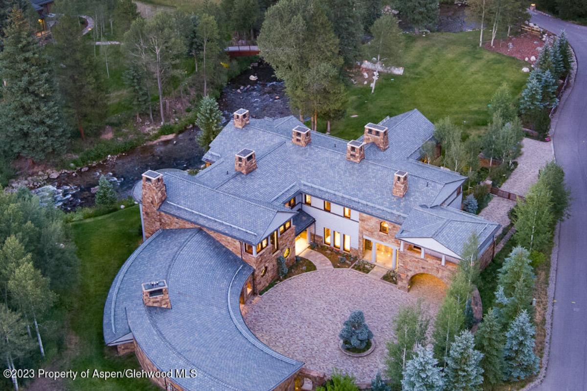 Aerial top view of the property.