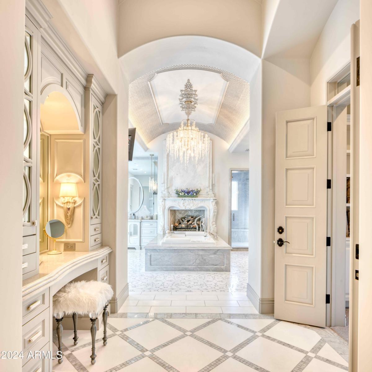 Powder room next to the bathroom.