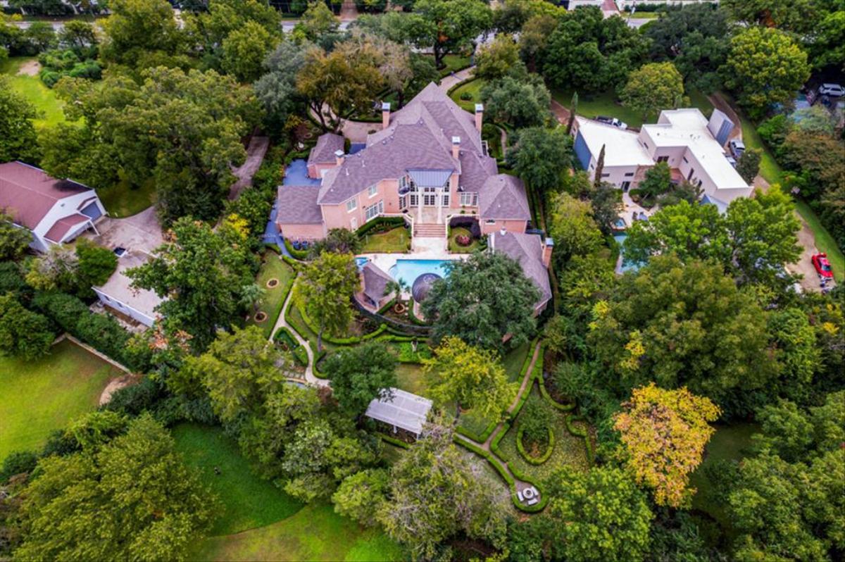 Aerial view of the property.