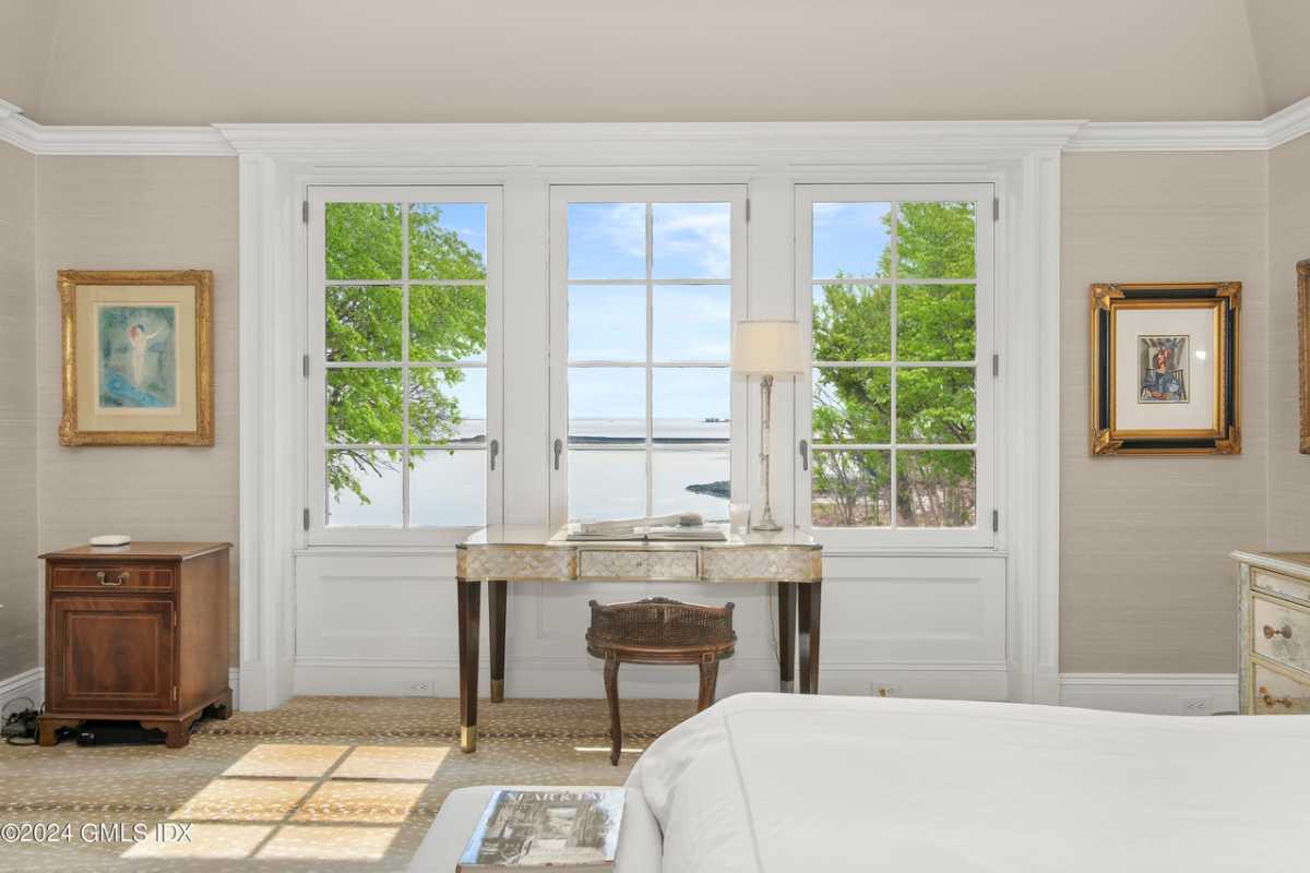 A study area placed in front of the window.