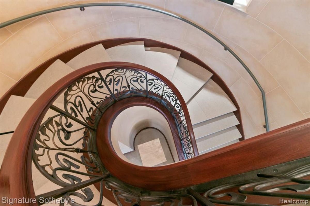 A spiral staircase
