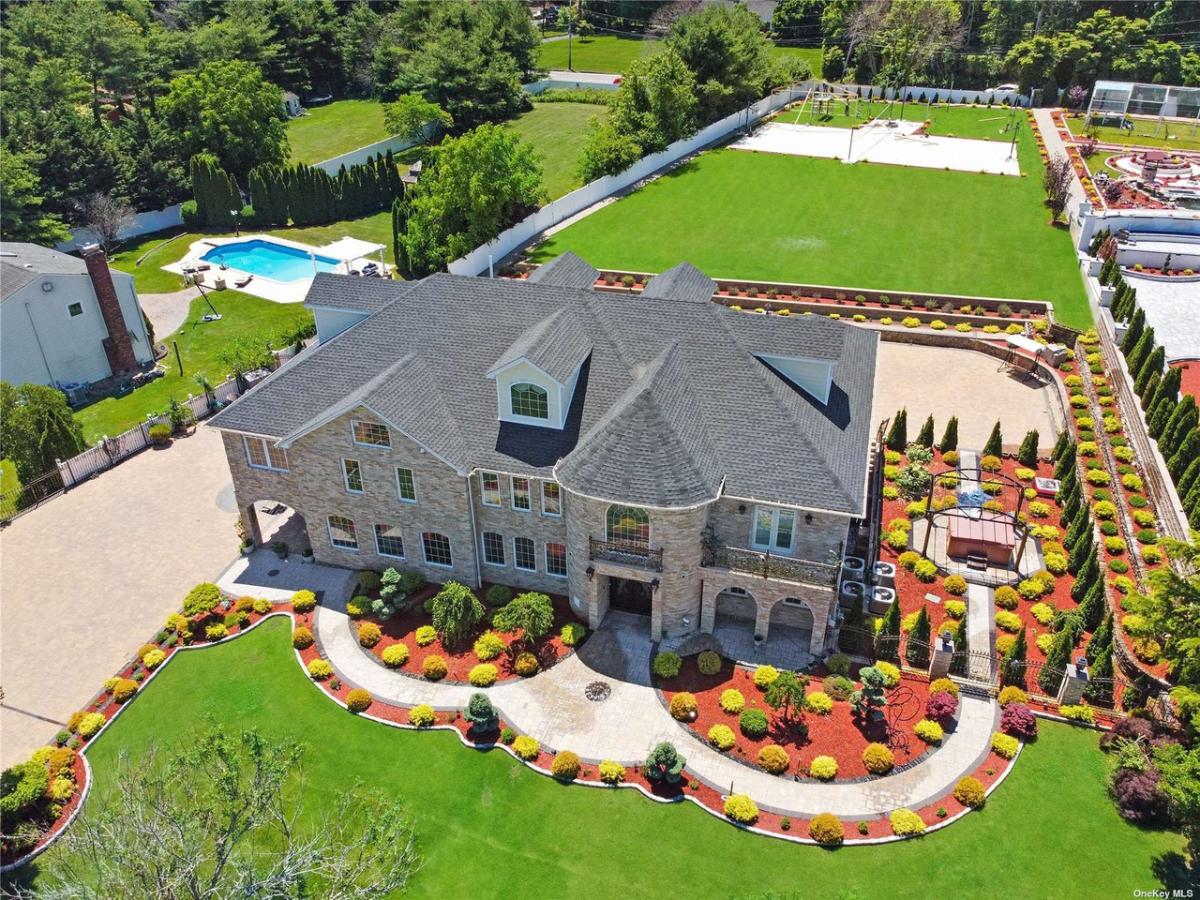 Aerial view of the property.