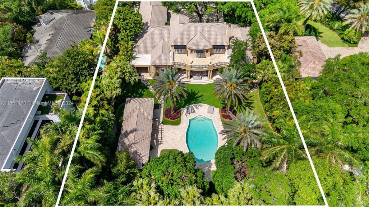 Aerial view of the property.