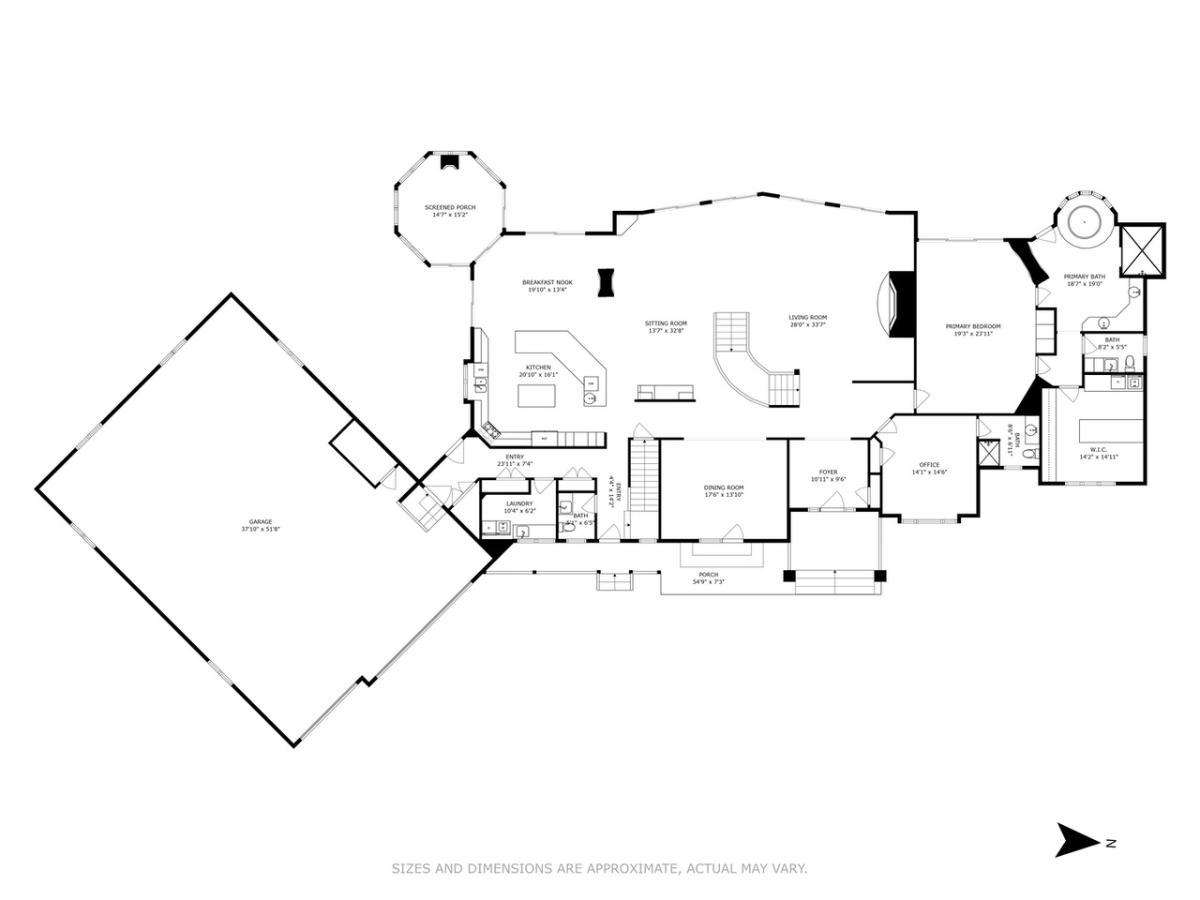 Floor plan of the house.