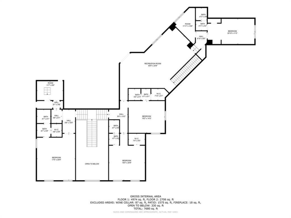 Floor plan of the mansion.