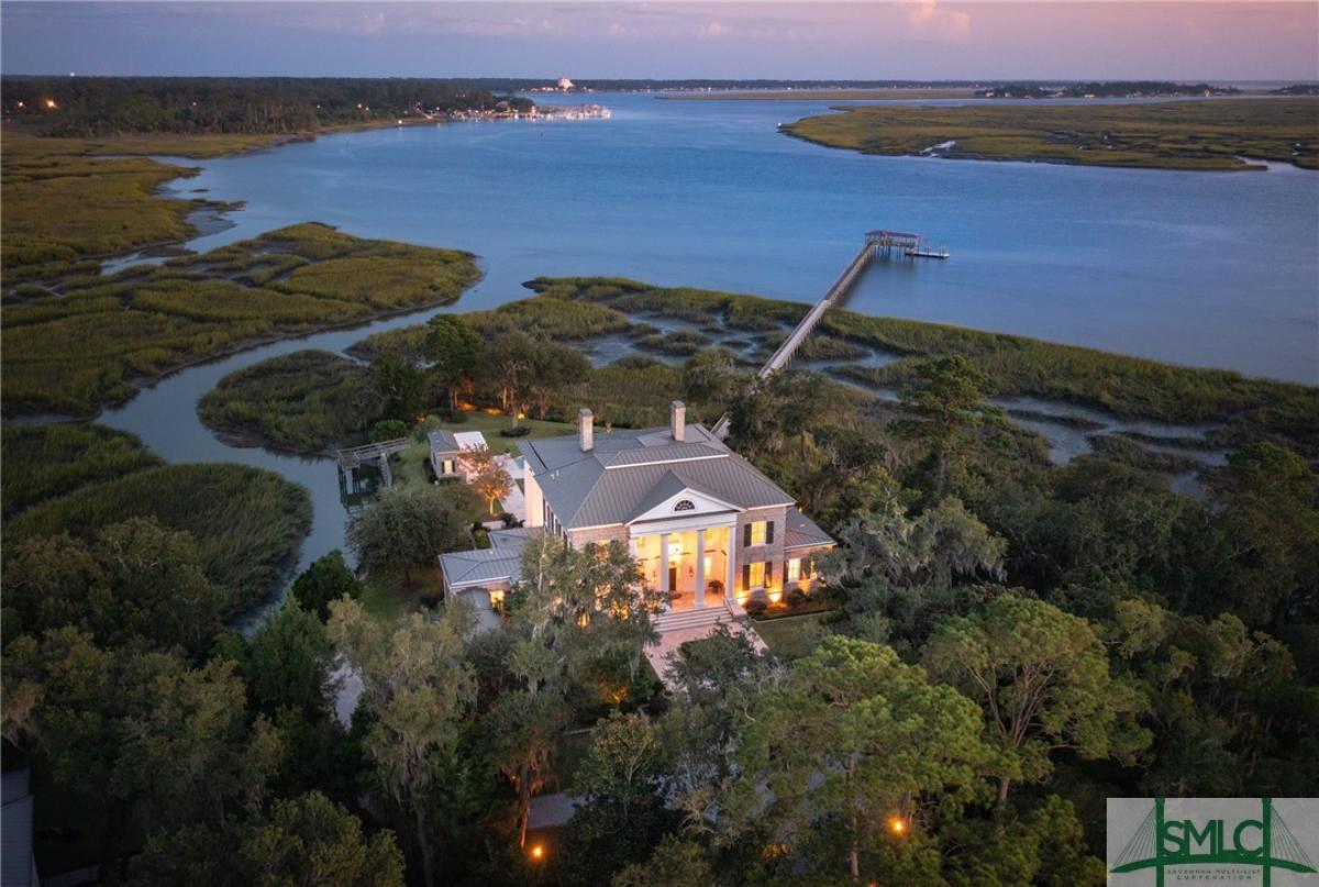 Aerial view of the property.