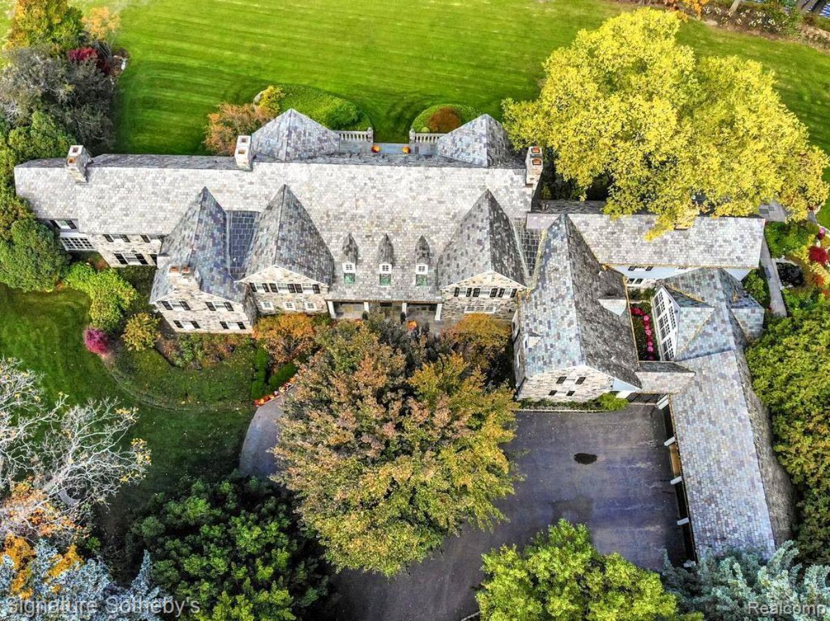 Aerial top view of the property.