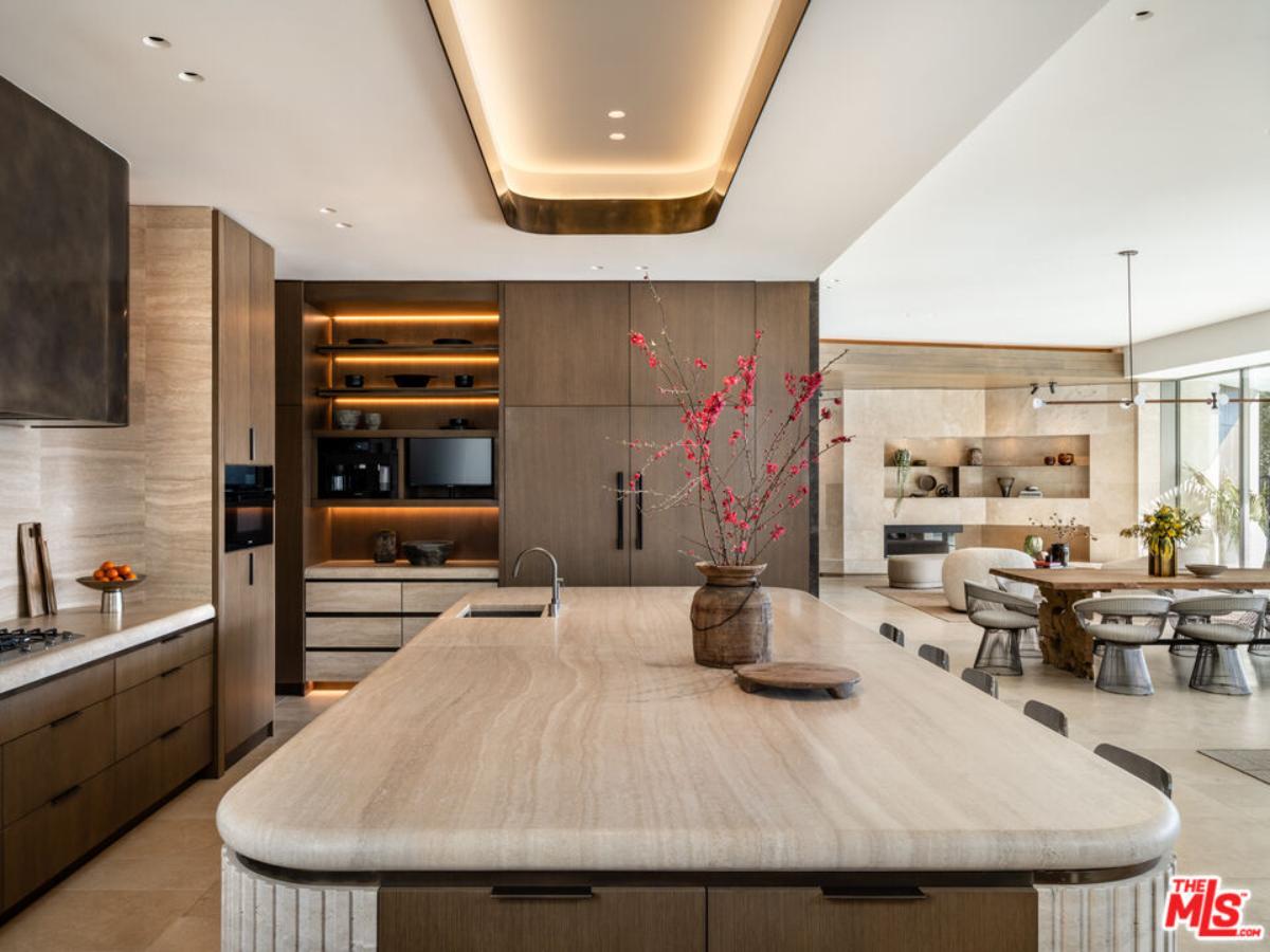 Kitchen with custom cabinetry.