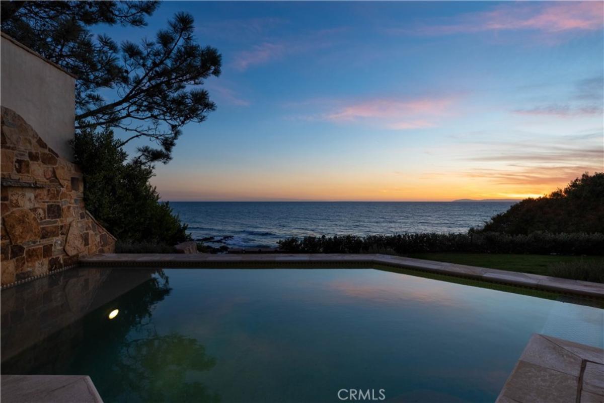 Pool with a view of the ocean.