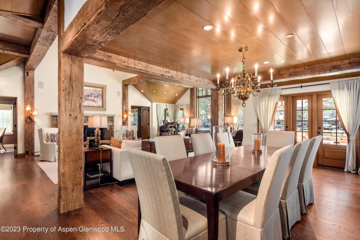 Dining area is next to the living area.