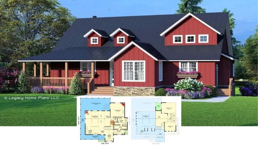 Step Inside This Timeless Red Farmhouse with Modern Charm