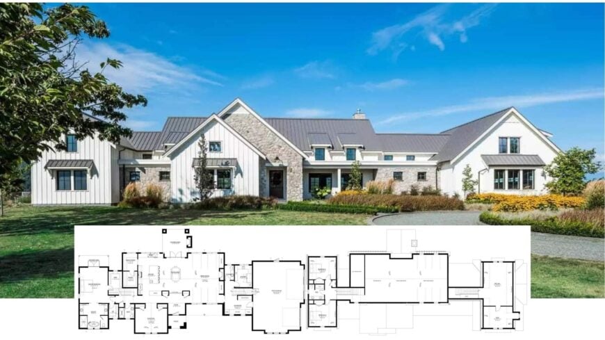Discover the Alluring Stone and Siding Combination in This Contemporary Farmhouse Gem