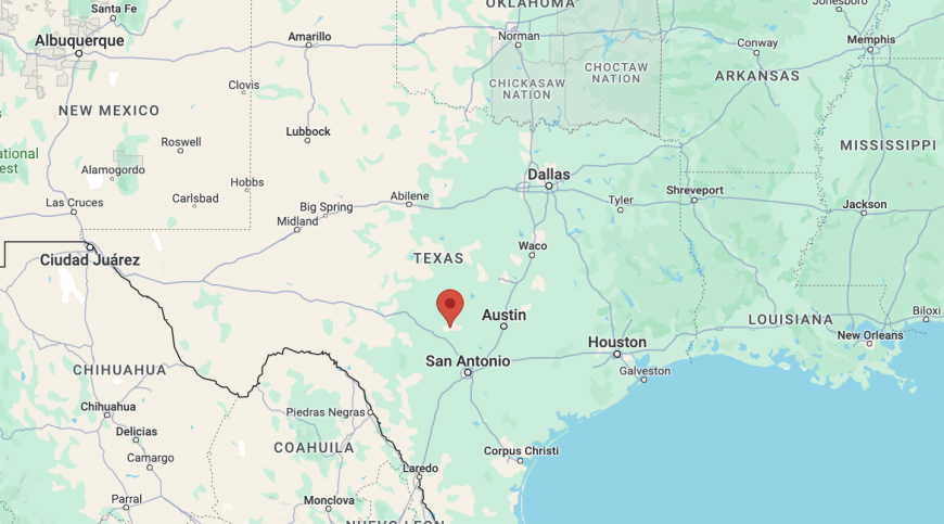 Fredericksburg, Texas map
