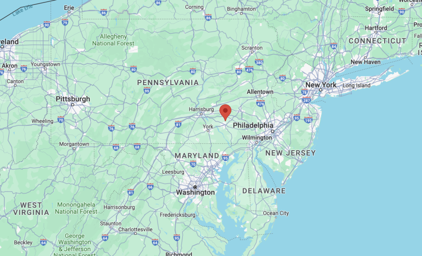Lititz, Pennsylvania map