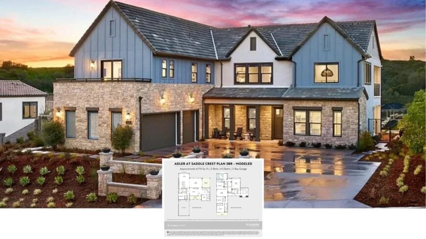 Step Inside This Stunning Five-Bedroom Contemporary Farmhouse with Expansive Windows