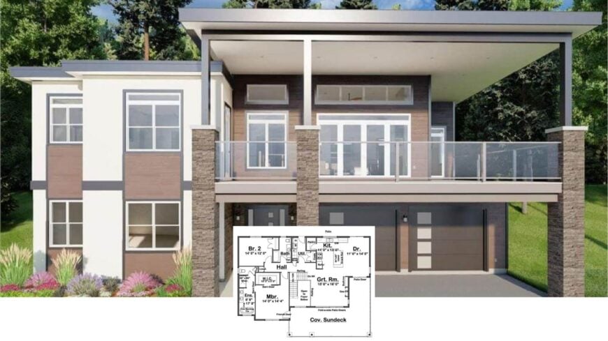 Tour This Stunning Contemporary Home with Luxurious Stone Accents