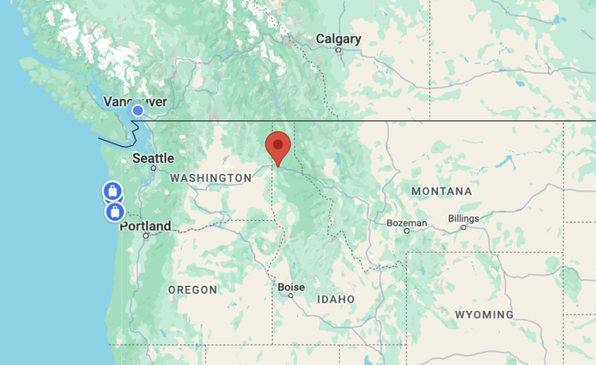 Coeur d'Alene, Idaho map