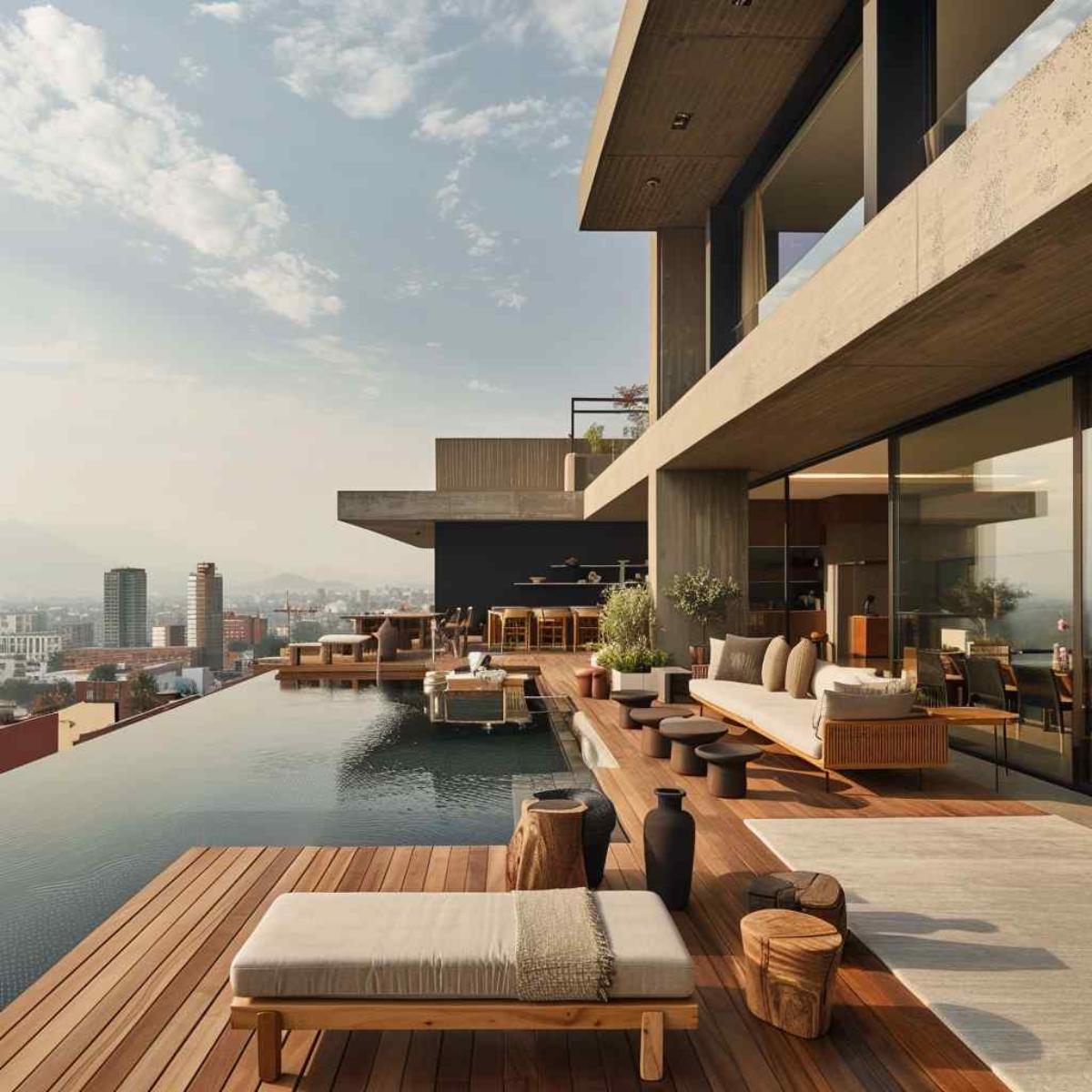 deck japandi pool