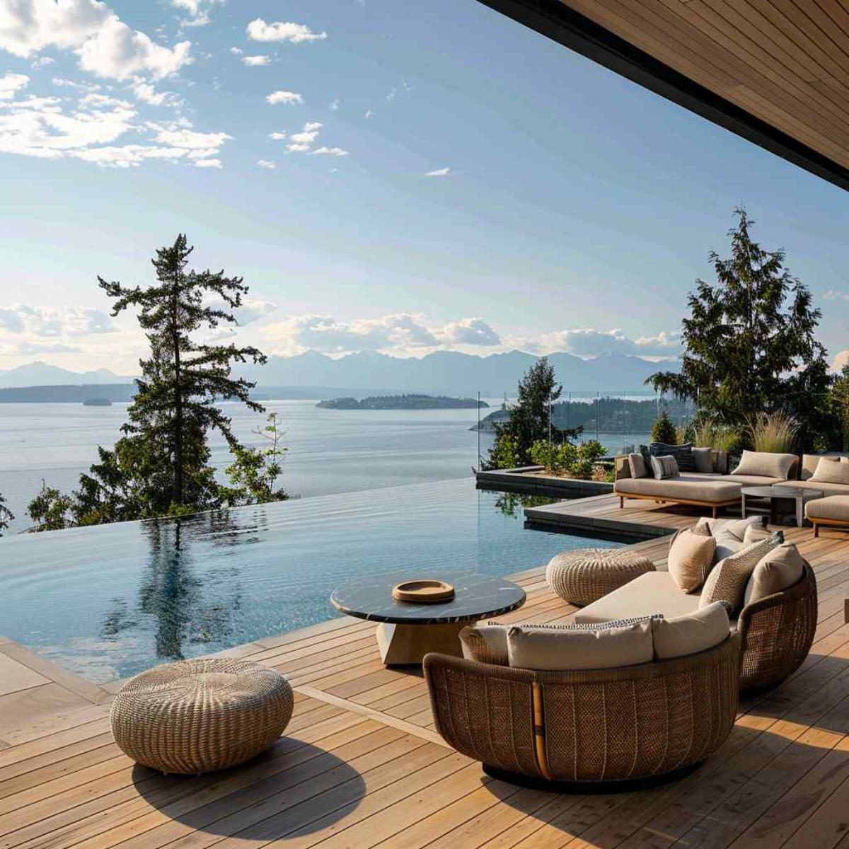 deck japandi pool