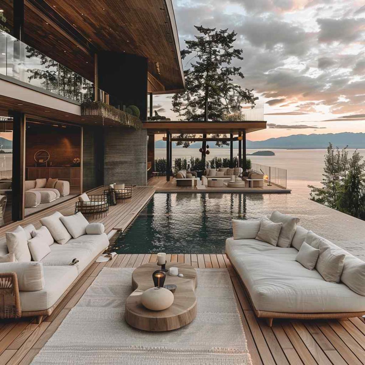 deck japandi pool