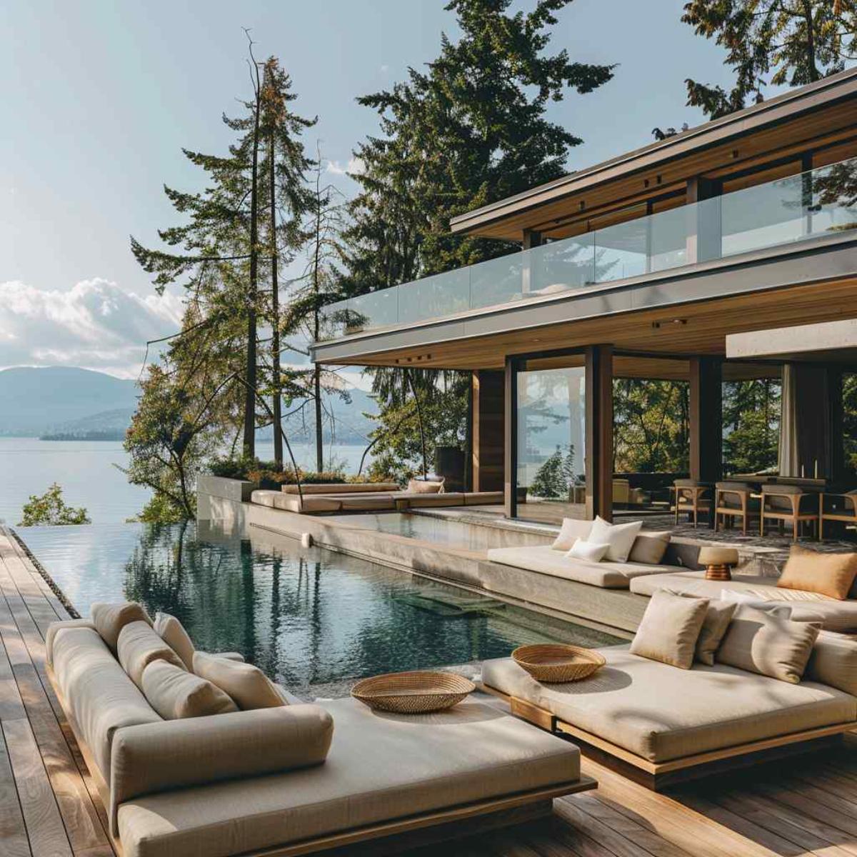 deck japandi pool