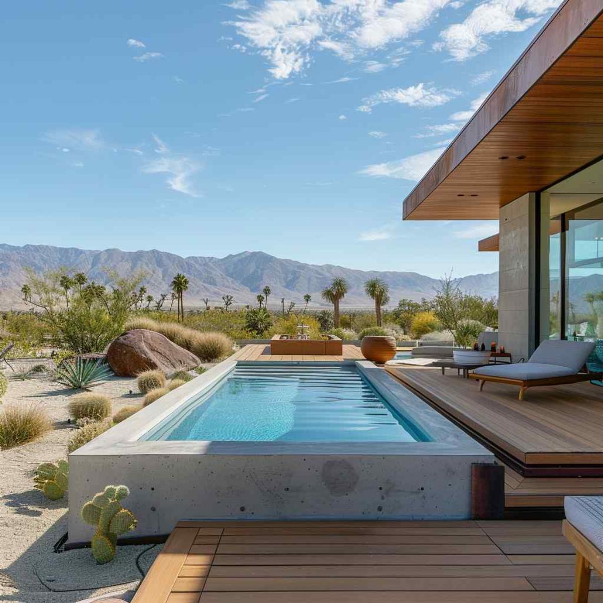 deck japandi pool