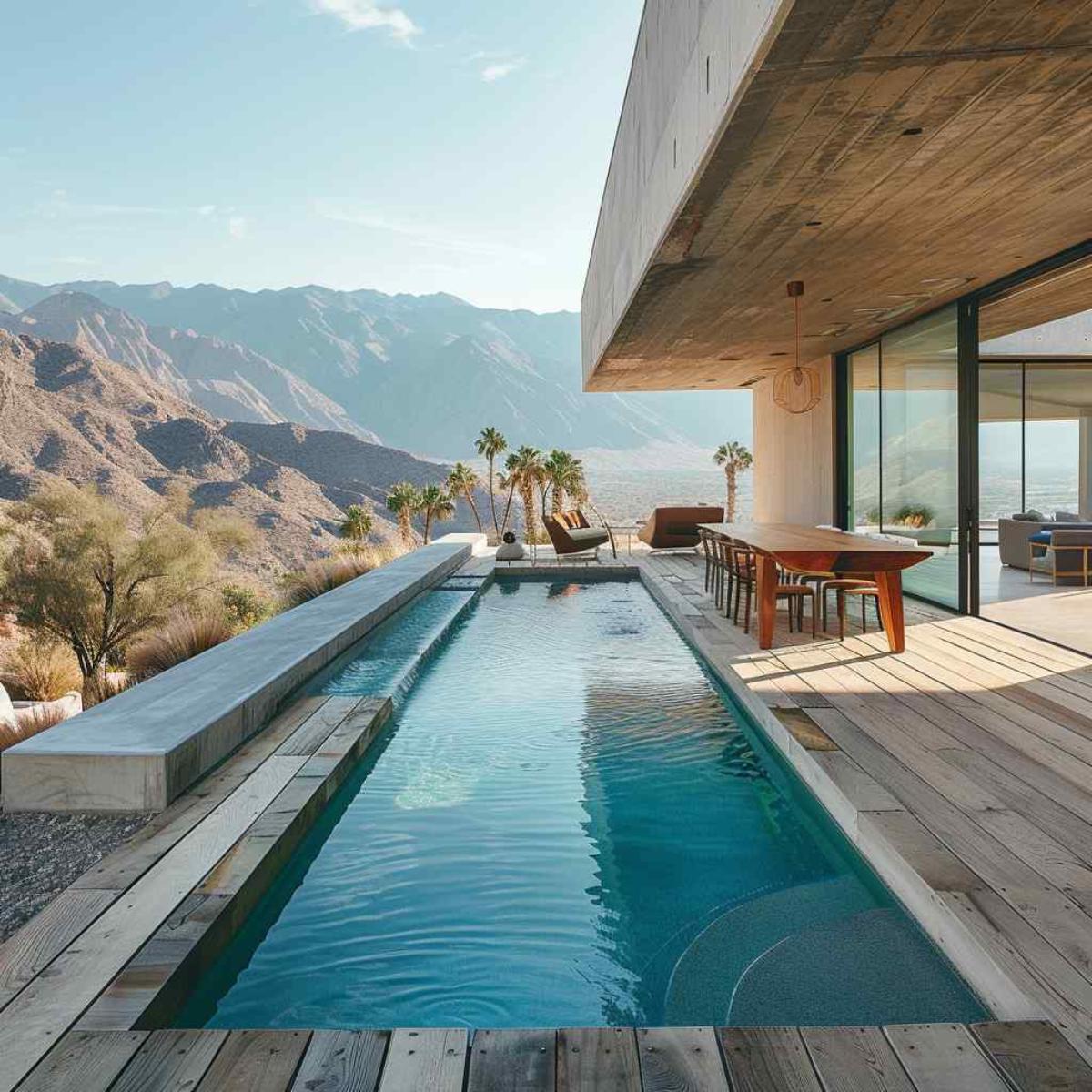 deck japandi pool